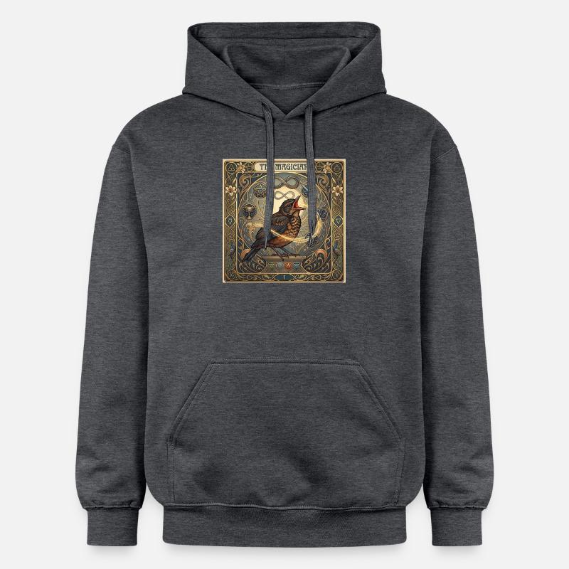 Blackbird, le Magicien - Sweat à capuche Softstyle® Gildan Unisexe - gris foncé chiné