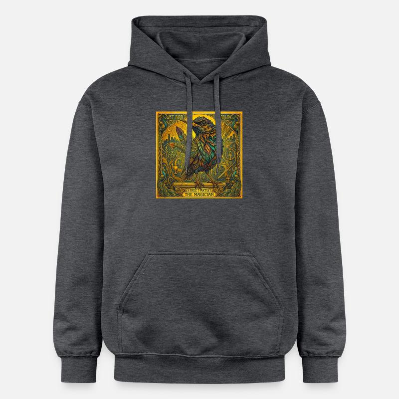 Blackbird, le Magicien - Sweat à capuche Softstyle® Gildan Unisexe - gris foncé chiné
