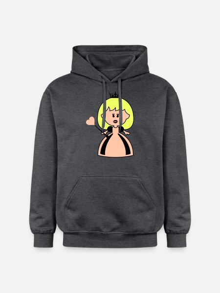 princesse amour - Sweat à capuche Softstyle® Gildan Unisexe - gris foncé chiné