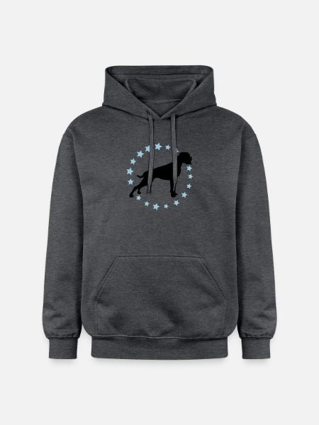 Boxer Sternenkreis 2 farb - Gildan Unisex Softstyle® Midweight Hoodie - Dunkelgrau meliert