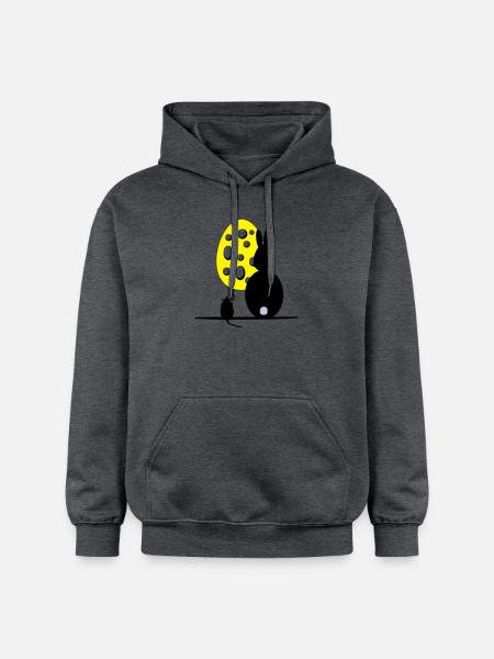 Mäuseosterei - Gildan Unisex Softstyle® Midweight Hoodie - Dunkelgrau meliert