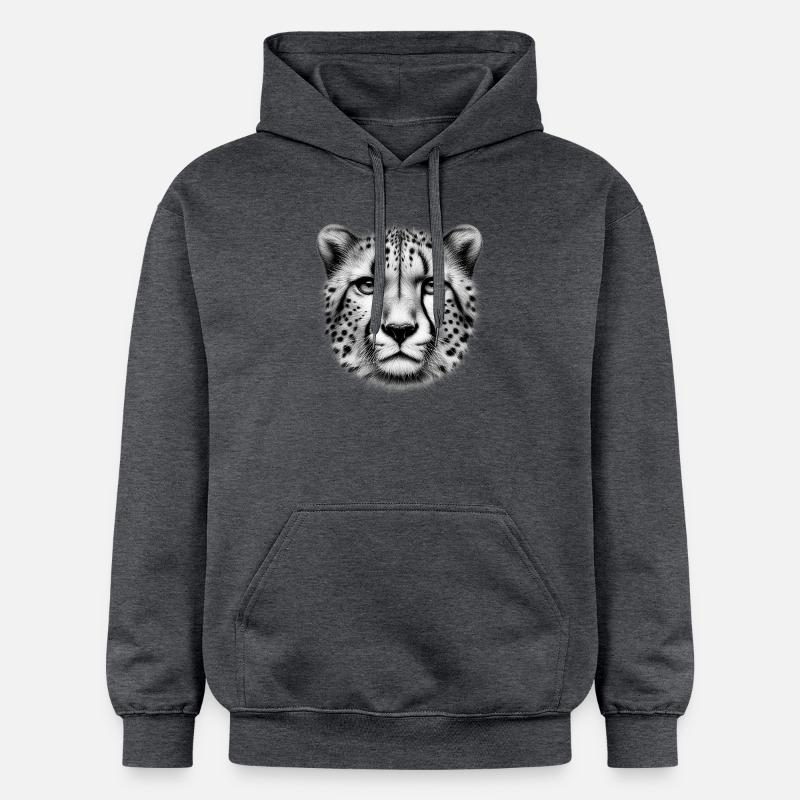 Guépard - Sweat à capuche Softstyle® Gildan Unisexe - gris foncé chiné