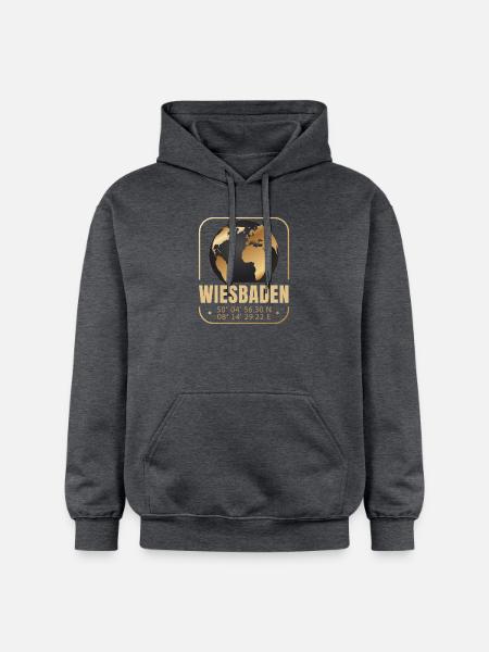 Wiesbaden - Gildan Unisex Softstyle® Midweight Hoodie - Dunkelgrau meliert