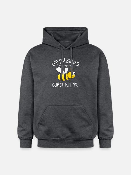 Optimistischer Bienen-Charme - Gildan Unisex Softstyle® Midweight Hoodie - Dunkelgrau meliert