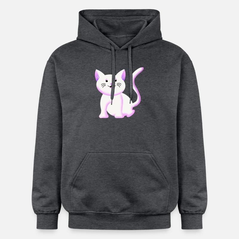 Süßes Kätzchen | Katze | Geschenkidee - Gildan Unisex Softstyle® Midweight Hoodie - Dunkelgrau meliert