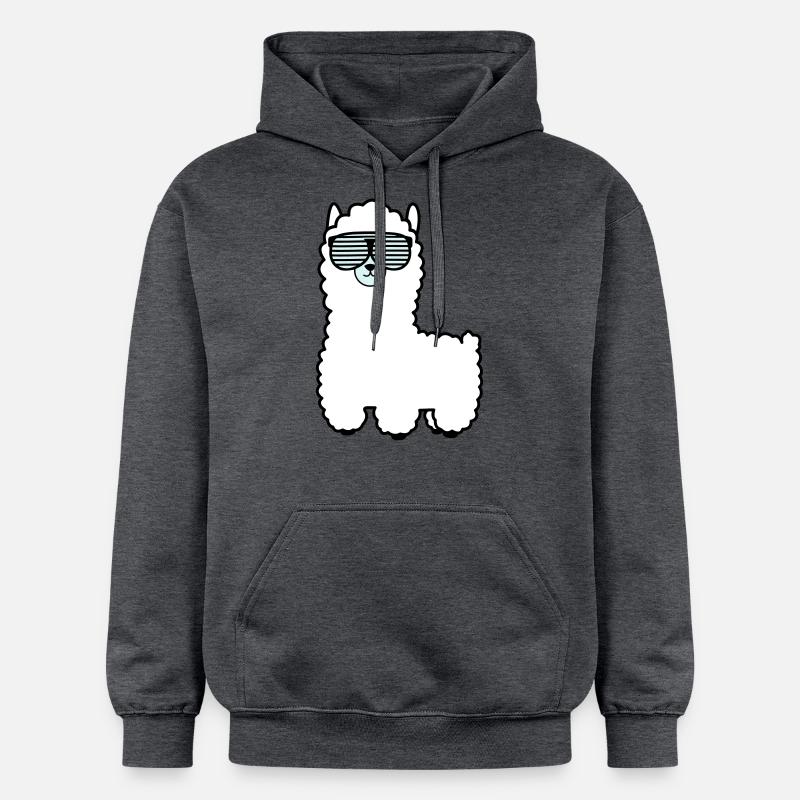 lama_002 - Sweat à capuche Softstyle® Gildan Unisexe - gris foncé chiné