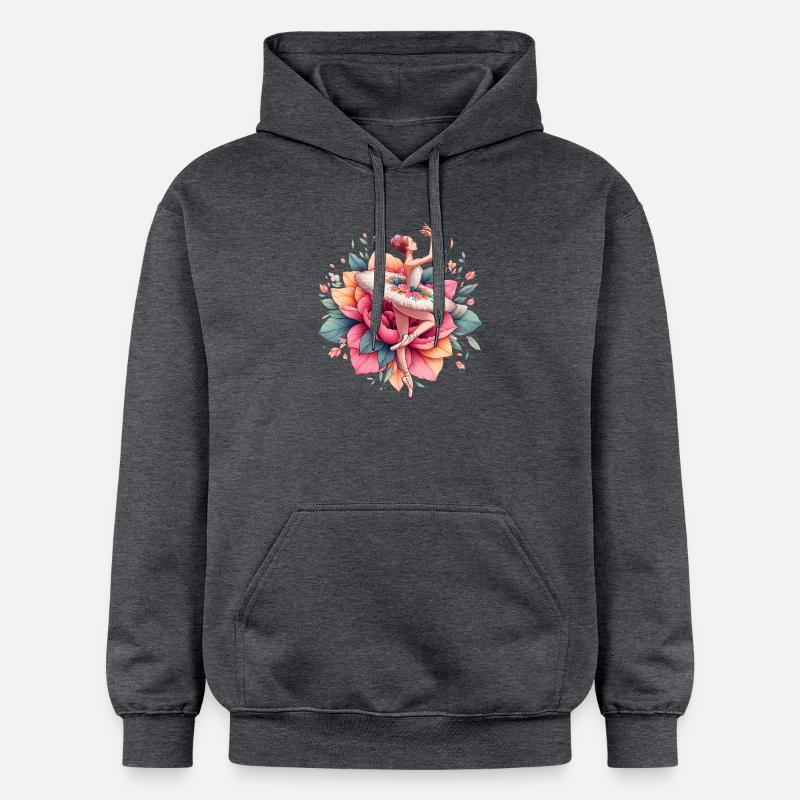 Danseuse de ballet avec tutu - Sweat à capuche Softstyle® Gildan Unisexe - gris foncé chiné