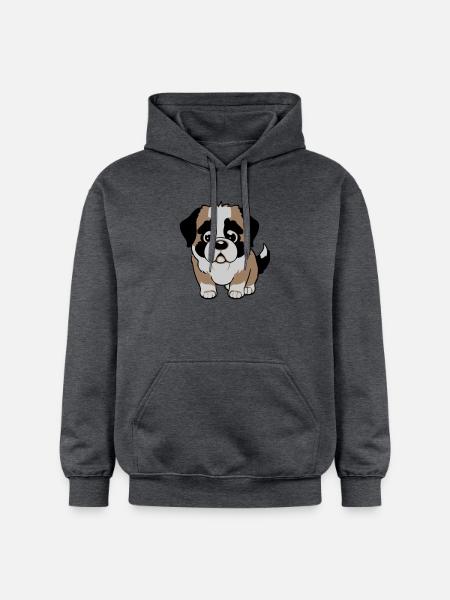 St. Bernard dog - Gildan Unisex Softstyle® Midweight Hoodie - dark heather grey