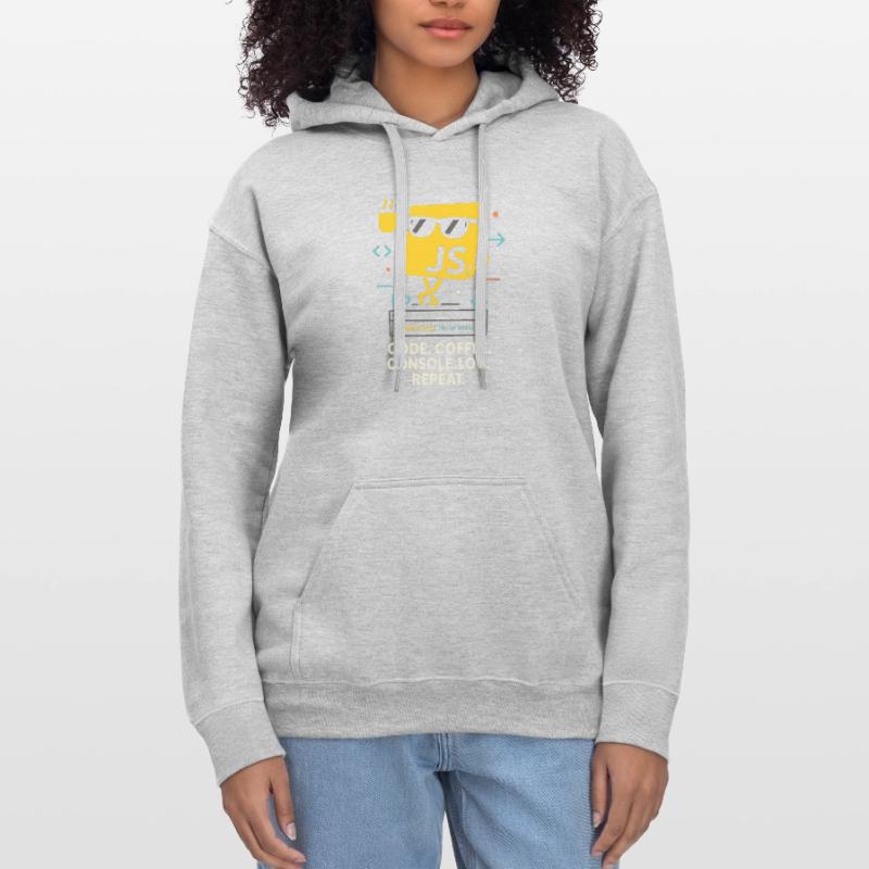 Code Coffee Console.log Repeat JavaScript Program Gildan Unisex Softstyle® Midweight Hoodie