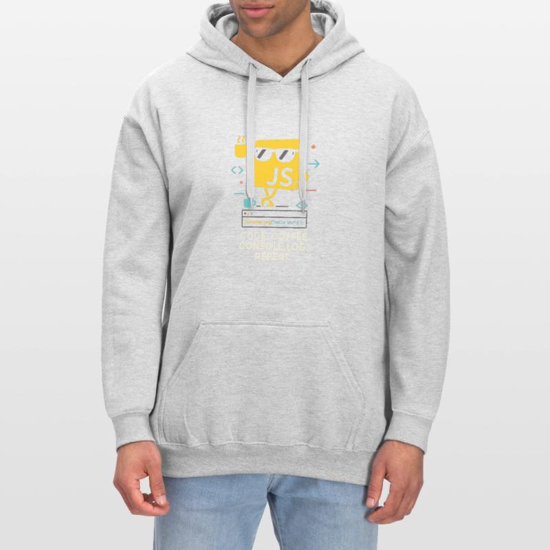 Code Coffee Console.log Repeat JavaScript Program Gildan Unisex Softstyle® Midweight Hoodie