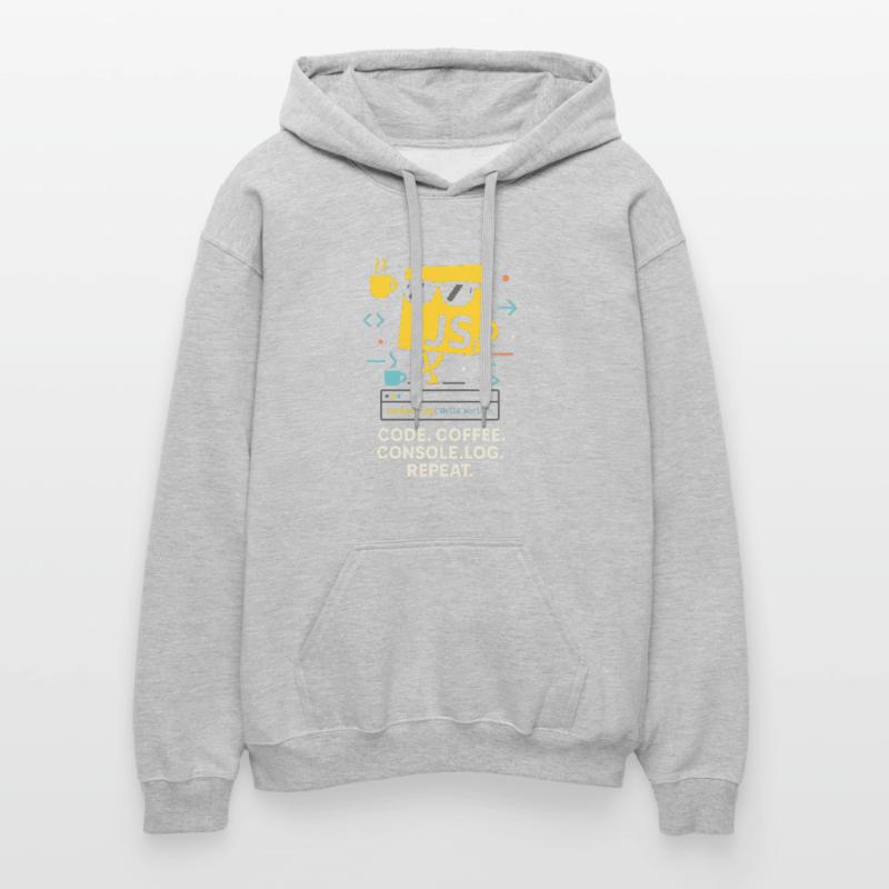 Code Coffee Console.log Répéter le programme JavaScript Sweat à capuche Softstyle® Gildan Unisexe