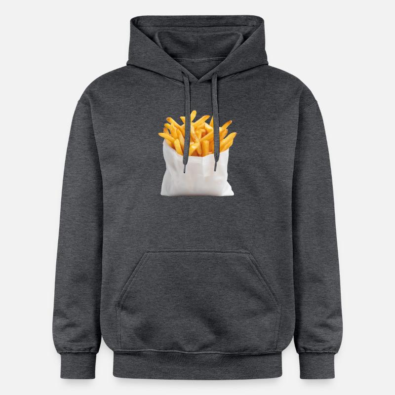 Frites Sac de restauration rapide - Sweat à capuche Softstyle® Gildan Unisexe - gris foncé chiné