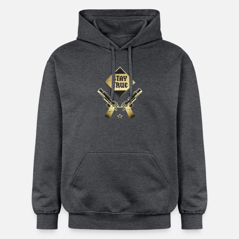 Restez fidèle à vous-même - Sweat à capuche Softstyle® Gildan Unisexe - gris foncé chiné