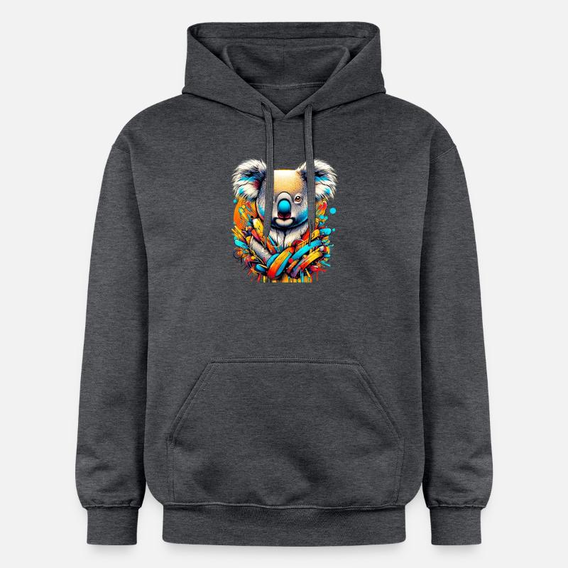 Koala - Sweat à capuche Softstyle® Gildan Unisexe - gris foncé chiné