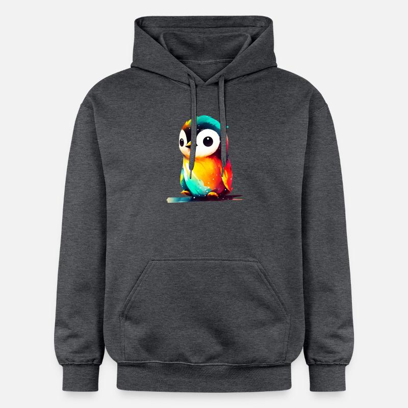 Pingouin - Sweat à capuche Softstyle® Gildan Unisexe - gris foncé chiné