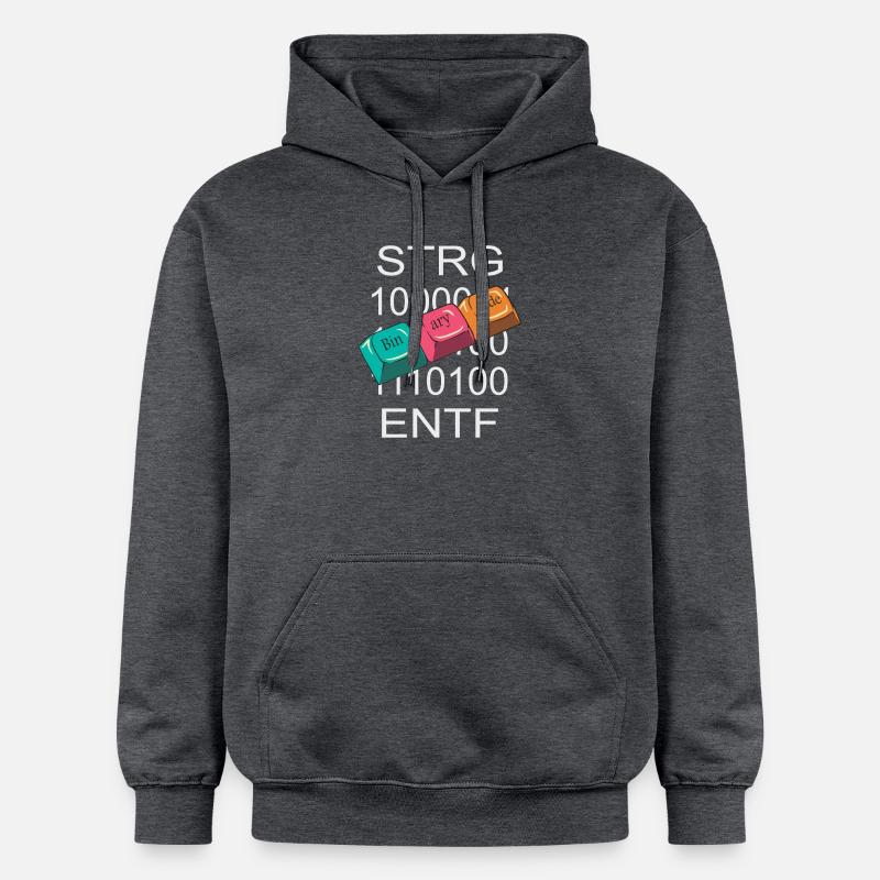 Nerd de l’informatique - Sweat à capuche Softstyle® Gildan Unisexe - gris foncé chiné