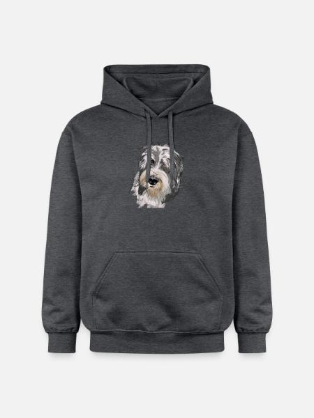 Bearded Collie - Gildan Unisex Softstyle® Midweight Hoodie - Dunkelgrau meliert