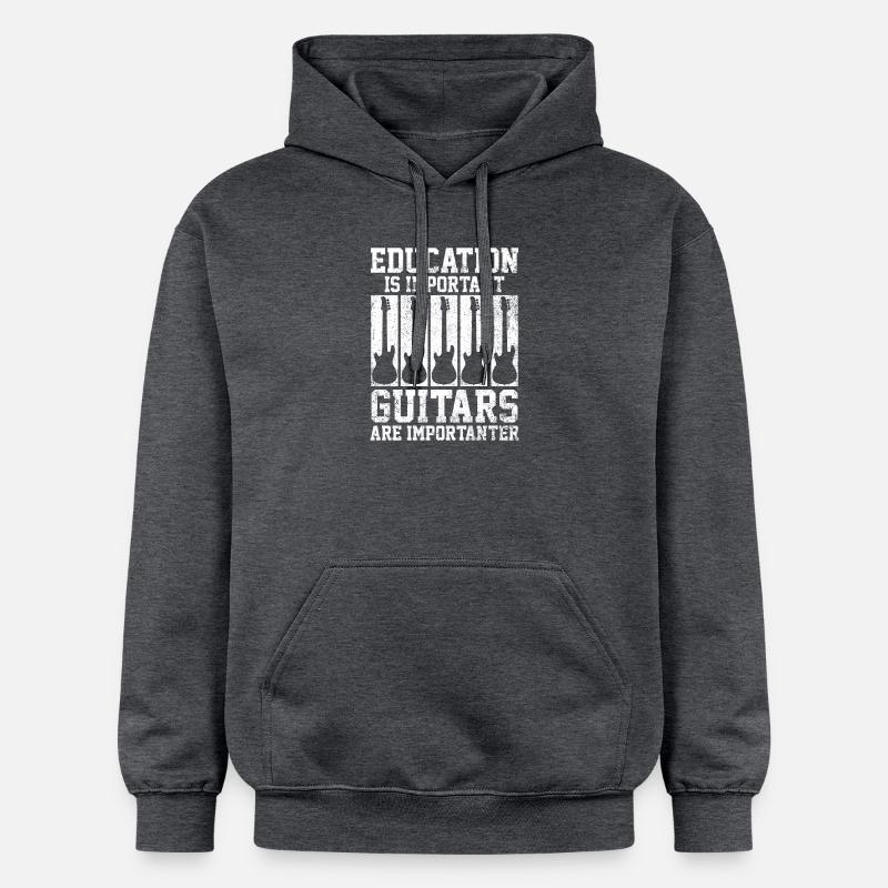 Guitariste Guitariste Guitariste Guitariste - Sweat à capuche Softstyle® Gildan Unisexe - gris foncé chiné