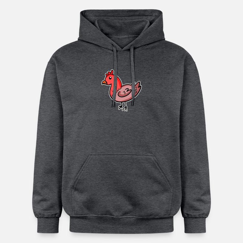 Bande dessinée de poulet - Sweat à capuche Softstyle® Gildan Unisexe - gris foncé chiné