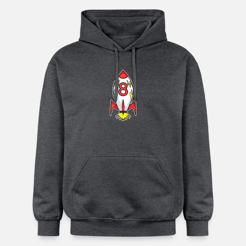 Rocket Boy 8e anniversaire - Sweat à capuche Softstyle® Gildan Unisexe - gris foncé chiné