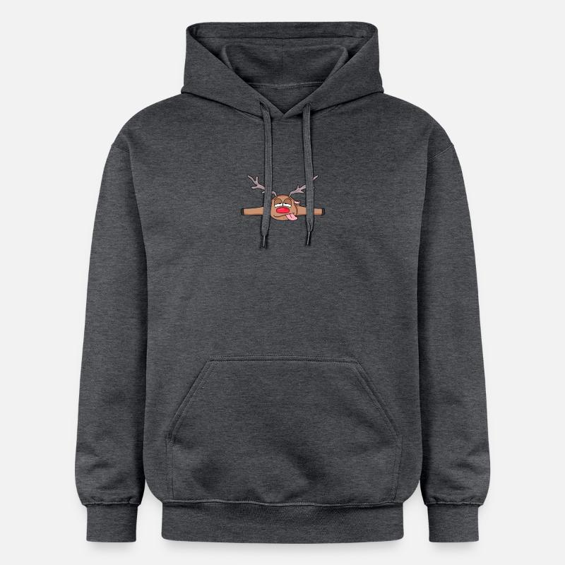 Chevreuil couché - Sweat à capuche Softstyle® Gildan Unisexe - gris foncé chiné