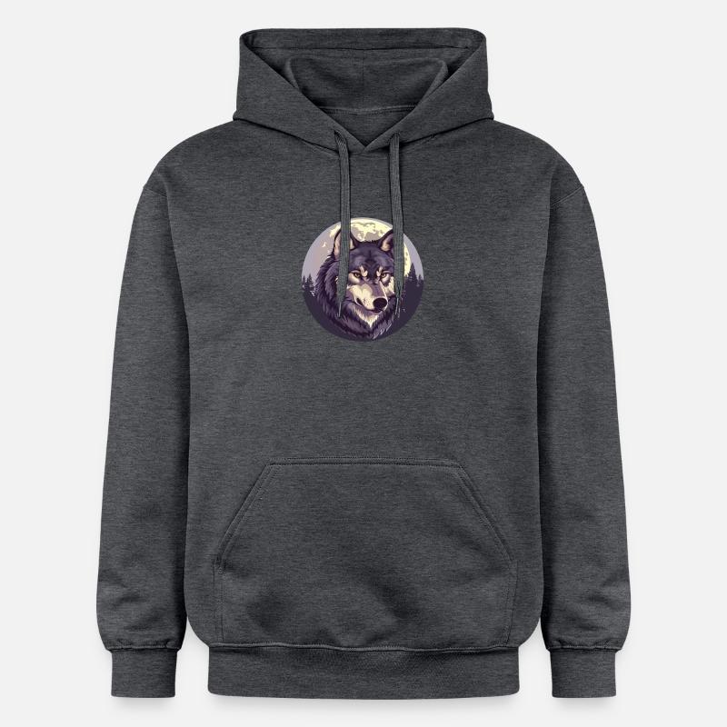 Sang de loup - Sweat à capuche Softstyle® Gildan Unisexe - gris foncé chiné