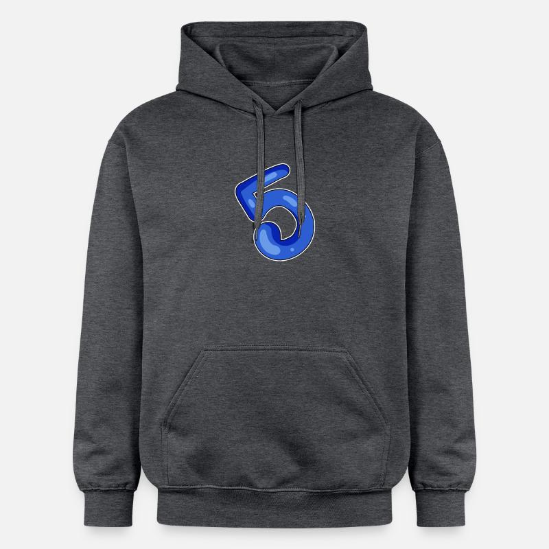 5 Bleu - Sweat à capuche Softstyle® Gildan Unisexe - gris foncé chiné