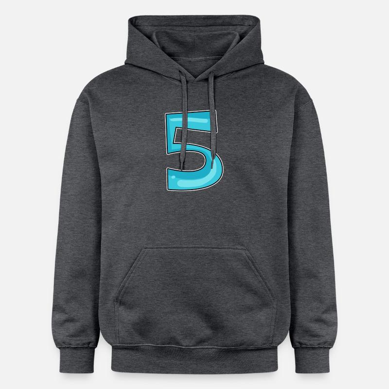 Numéro 5 Numéro - Sweat à capuche Softstyle® Gildan Unisexe - gris foncé chiné