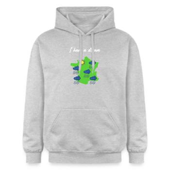 Normandy Sun Norman Humor Gift - Gildan Unisex Softstyle® Midweight Hoodie - light heather grey - Front - Liana (172cm) & Jaron (178cm)