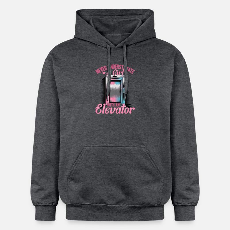 Ascenseur pour tout-petits et enfants - Sweat à capuche Softstyle® Gildan Unisexe - gris foncé chiné