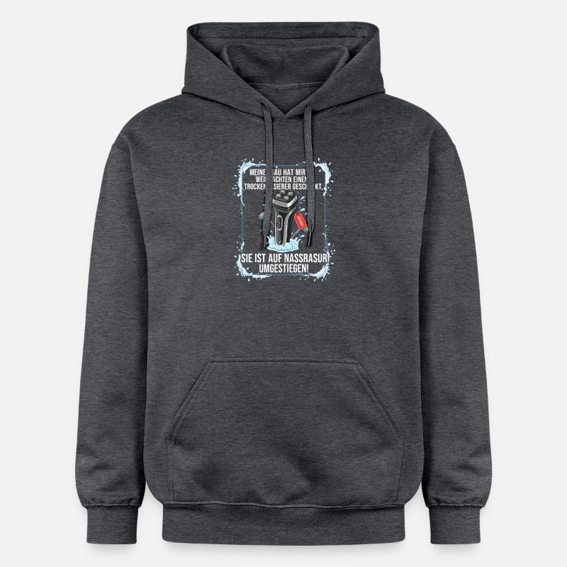 Cadeau de rasoir à sec - Sweat à capuche Softstyle® Gildan Unisexe - gris foncé chiné