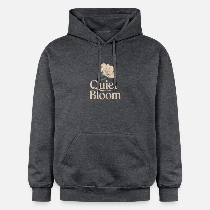 Floraison Silencieuse – Floraison Délicate - Sweat à capuche Softstyle® Gildan Unisexe - gris foncé chiné