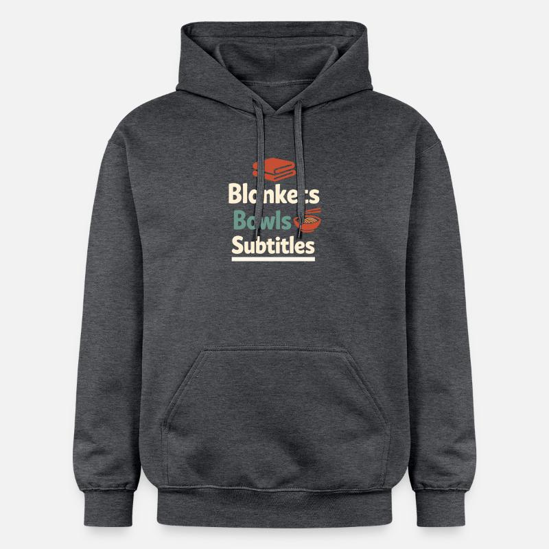 Introverti d’anime Weeb canapé - Sweat à capuche Softstyle® Gildan Unisexe - gris foncé chiné
