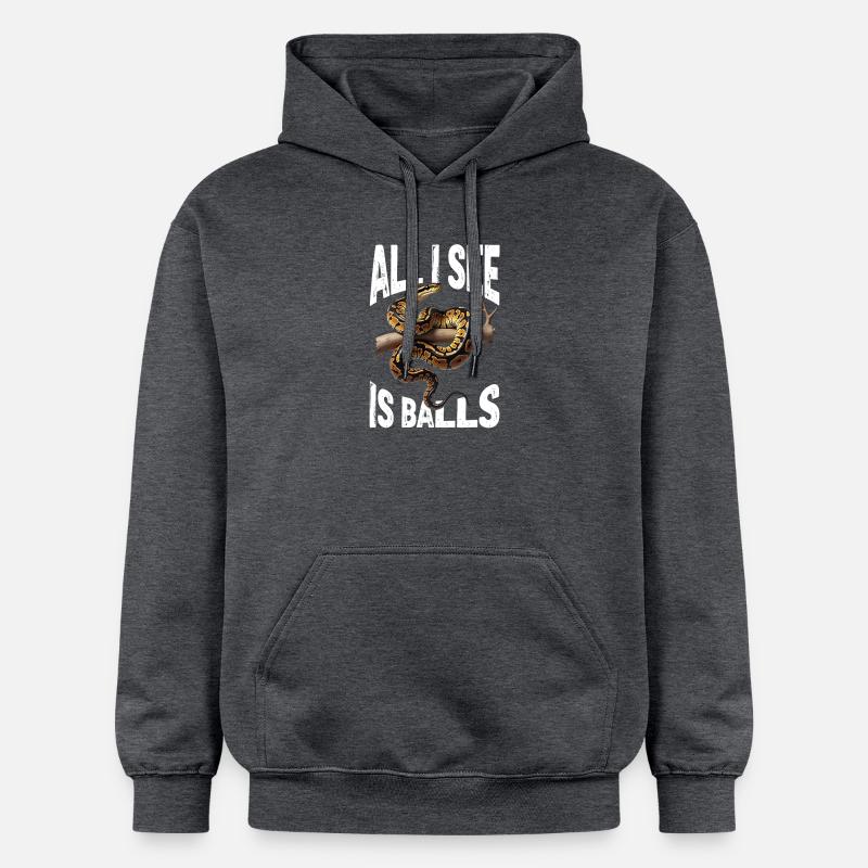 Königspython Schlangen Liebhaber Terrarium Python - Gildan Unisex Softstyle® Midweight Hoodie - Dunkelgrau meliert