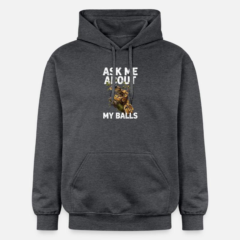 Königspython Schlangen Liebhaber Terrarium Python - Gildan Unisex Softstyle® Midweight Hoodie - Dunkelgrau meliert