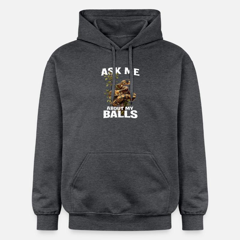 Königspython Schlangen Liebhaber Terrarium Python - Gildan Unisex Softstyle® Midweight Hoodie - Dunkelgrau meliert