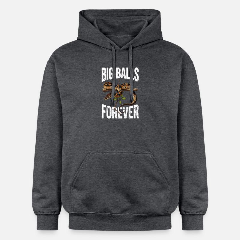 Königspython Schlangen Liebhaber Terrarium Python - Gildan Unisex Softstyle® Midweight Hoodie - Dunkelgrau meliert