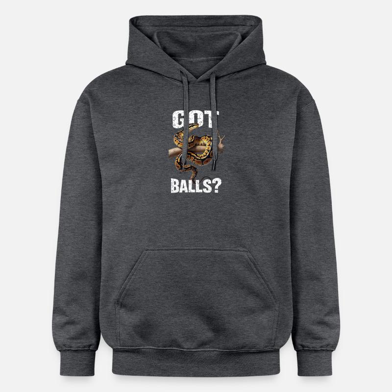 Königspython Schlangen Liebhaber Terrarium Python - Gildan Unisex Softstyle® Midweight Hoodie - Dunkelgrau meliert