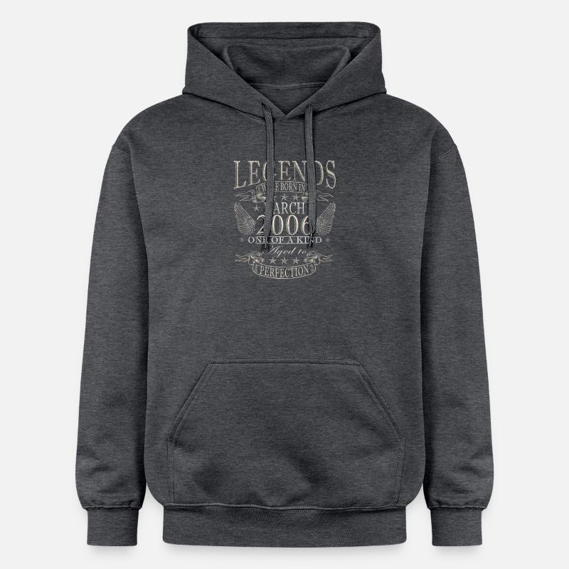 20e anniversaire mars 2006 - Sweat à capuche Softstyle® Gildan Unisexe - gris foncé chiné