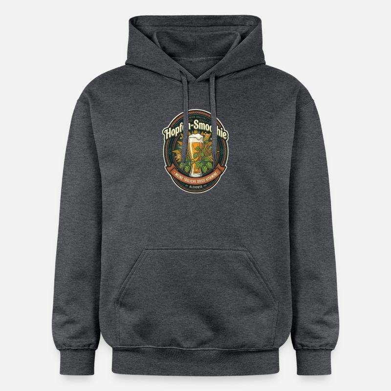 Label de smoothies houblon - Sweat à capuche Softstyle® Gildan Unisexe - gris foncé chiné