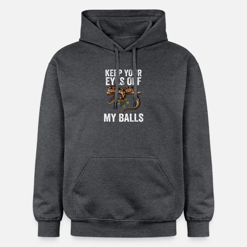 Königspython Schlangen Liebhaber Terrarium Python - Gildan Unisex Softstyle® Midweight Hoodie - Dunkelgrau meliert