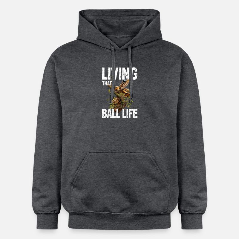 Königspython Schlangen Liebhaber Terrarium Python - Gildan Unisex Softstyle® Midweight Hoodie - Dunkelgrau meliert