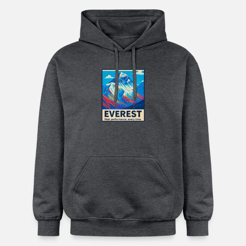 Everest – Performances de pointe - Sweat à capuche Softstyle® Gildan Unisexe - gris foncé chiné