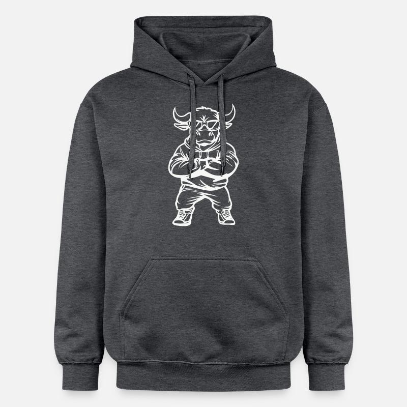 Taurus Bande dessinée Cool - Sweat à capuche Softstyle® Gildan Unisexe - gris foncé chiné