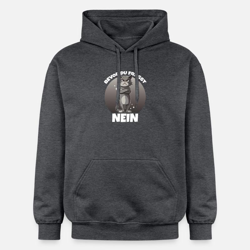 Grim Cat : Pas de dire - Sweat à capuche Softstyle® Gildan Unisexe - gris foncé chiné