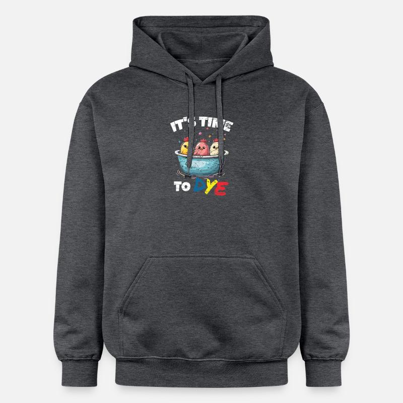Easter Eggs Dyeing Easter Eggs - Gildan Unisex Softstyle® Midweight Hoodie - dark heather grey