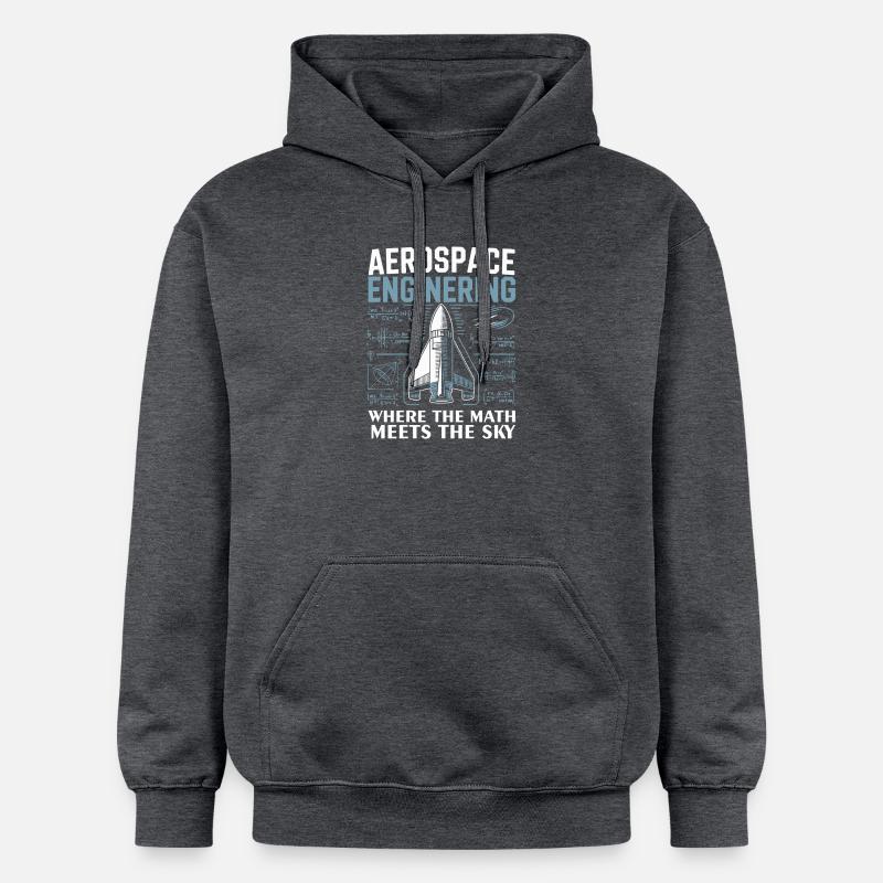 Aerospace Engineering Math Humor Design - Sweat à capuche Softstyle® Gildan Unisexe - gris foncé chiné