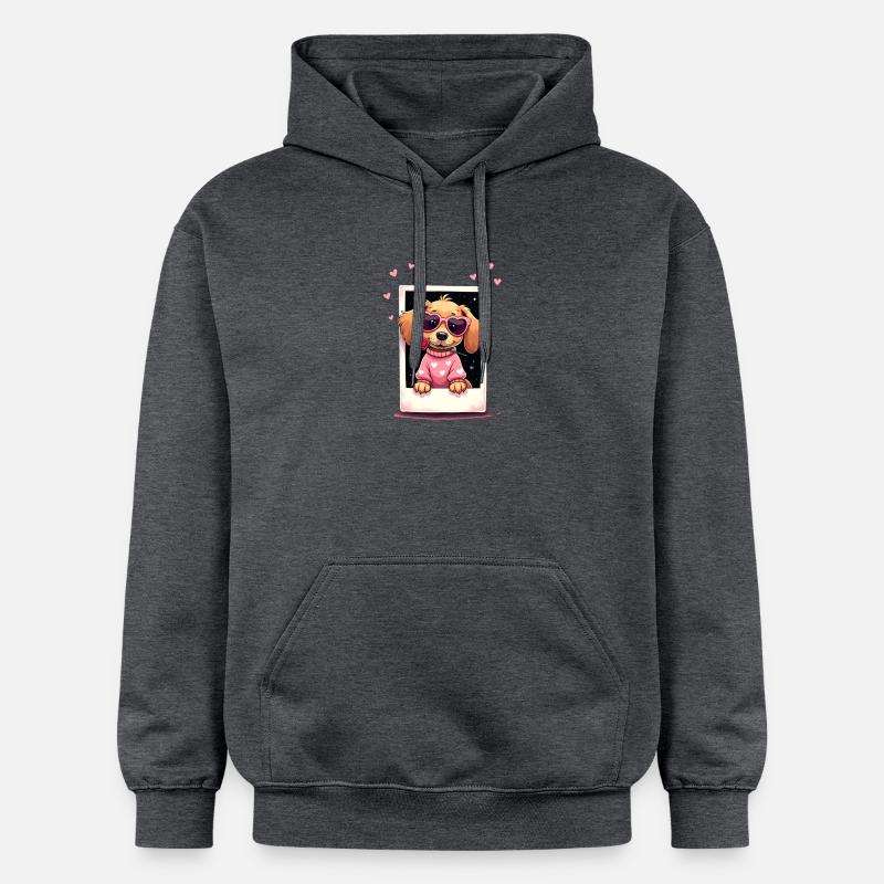 Dackel teckel teckel tekel - Sweat à capuche Softstyle® Gildan Unisexe - gris foncé chiné