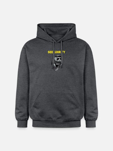 SEEKUHRITY - Security Seekuh Tier Motiv - Gildan Unisex Softstyle® Midweight Hoodie - Dunkelgrau meliert