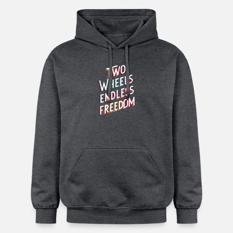 Conception de vélo Endless Freedom - Sweat à capuche Softstyle® Gildan Unisexe - gris foncé chiné